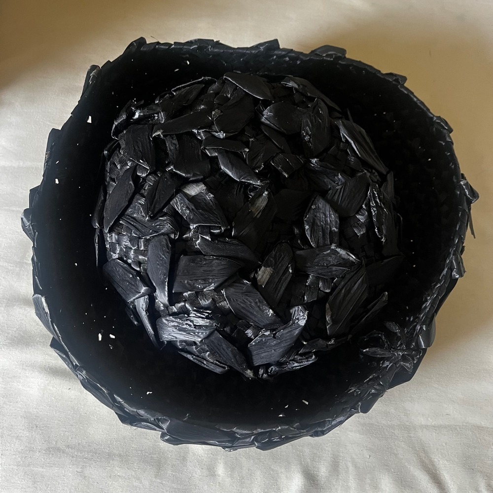 Vintage Black Sculptural Raffia Cocktail Hat Paris‎ Boutique - Picture 4 of 8